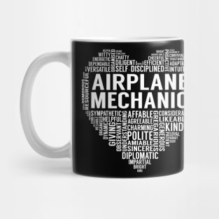 Airplane Mechanic Heart Mug